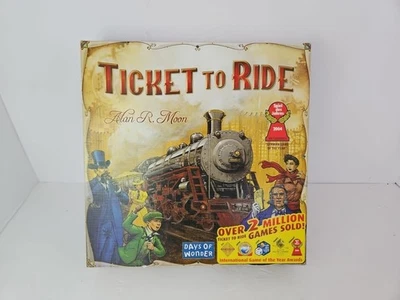 Days of Wonder Ticket To Ride by Alan R. Moon, Board Game Sealed Cards Open Box - Image 1 of 4