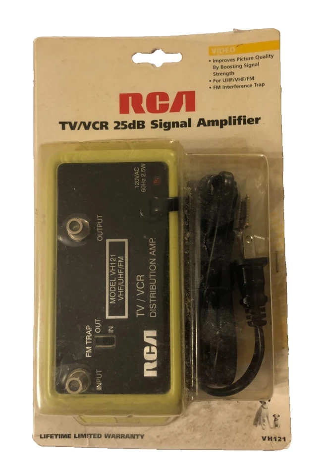 RCA TV/VCR 25 Deb Signal Amplifier VH121 Vintage New - Image 1 of 2