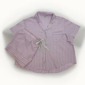 Victoria’s Secret Heritage Baumwolle Pyjama Set XXL Shorts Oberteil weiß gestreift VS PJs - Bild 1 von 14