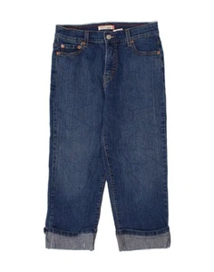 LEVI'S Womens 512 Slimming Capri Jeans US 10 Large W28 L20 Blue Cotton CG05 - Picture 1 of 4