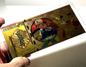 Meowth - 24k Gold Foil Banknote - PREMIUM Pokemon Collectible Bill +SLEEVE! - Picture 1 of 4