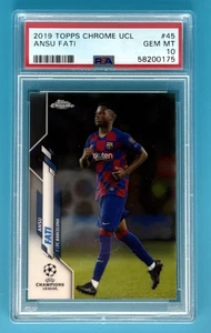 Ansu Fati 2019-20 Topps Chrome UEFA Champions League #45 PSA 10 - Picture 1 of 2