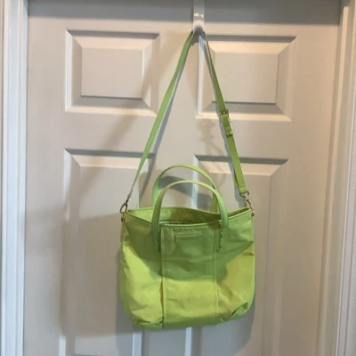 Very Bradley Ladies Canvas Tote Bag W/ Shoulder Strap, Lime Green - Image 1 of 4