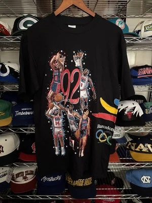 CAMISETA DE BALONCESTO VINTAGE SALEM 1992 BARCELONA DREAM TEAM ENVOLVENTE GRANDE 20x30 Foto 1 de 4