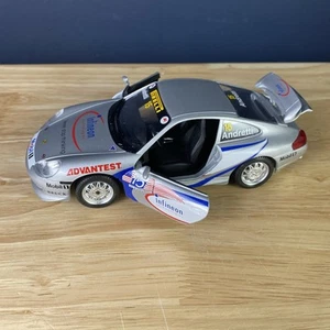 PORSCHE 1997 Carrera 911 RACE CAR  Silver Andretti BY BURAGO 1/24 Rare - Picture 1 of 11