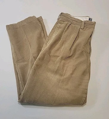 Vtg Polo Ralph Lauren Andrew Pant Corduroy 34x30 Tan Polo Cords 100% Cotton - Image 1 of 4