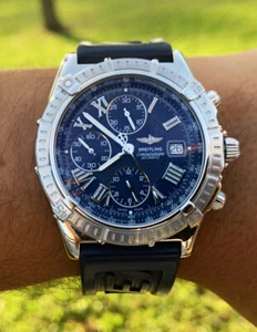 Breitling Crosswind Chronograph Roman Stainless Steel Mens Watch Ref. A13055 - Picture 1 of 7