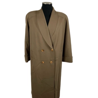 JH Collecttibles Oversized Vintage 100% Merino Wool Trench Coat - Women’s XL - Image 1 of 4