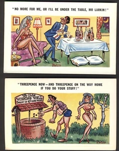TWO PEDRO Risque Comic Postcards: Numbers 151 & 153. Very Rude! Free UK Postage - Picture 1 of 1