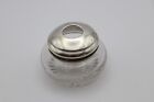 Antique Sterling Silver Topped Dressing Table Jar Hallmarked Birmingham 1919