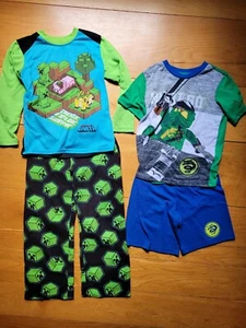 2 Sets! Kids Pajamas, Minecraft & Ninjago, Size  Small (6/7) - Picture 1 of 5