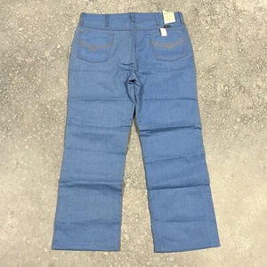Vintage Maverick Blue Western Flare Leg Pants Men’s Sz 38x30 NOS 70s 80s USA - Picture 1 of 14