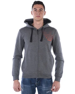 Emporio Armani Ea7 Sweatshirt Hoodie Man Grey 6GPM20 PJ07Z 3925 Sz. M MAKE OFFER - Picture 1 of 12