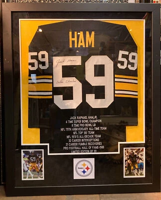 Signed Framed Jack Ham Pittsburgh Steelers Jersey, JSA Authenticated - Image 1 of 4