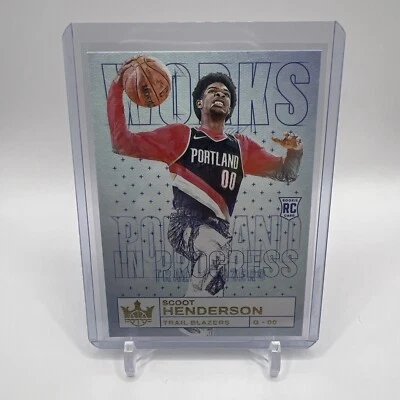2023-24 Panini Court Kings Scoot Henderson Rc Works In Progress #21 T-Blazers - Image 1 of 2