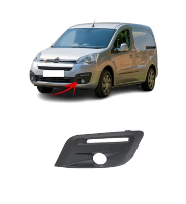 FOR CITROEN BERLINGO PEUGEOT PARTNER 15-18 FRONT BUMPER FOGLIGHT GRILLE LEFT N/S - Image 1 of 4