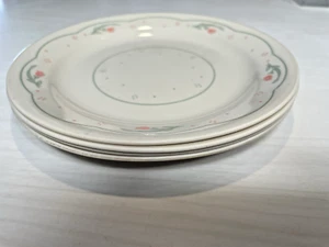 4- Corelle Calico Rose Trellis Bread & Butter Dessert Salad 7-1/4” Plates vtg - Picture 1 of 7