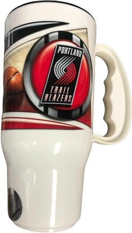 Portland Trail Blazers 16 Oz Commuter Travel Auto Mug with Lid Cover