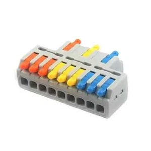 Mini Hebelklemmen 9 Polig Push-In 3 PIN Elektro Kabel Klemmen Splitter 230V - Bild 1 von 9