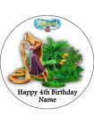 Tangled Rapunzel Cake Topper Edible Icing Birthday Cake Decorations #01