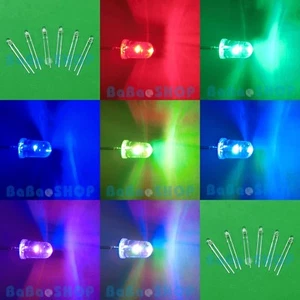 Lámpara LED roja azul verde colorida intermitente lenta RGB de 10 piezas ~ 1000 piezas 3 mm - Imagen 1 de 9