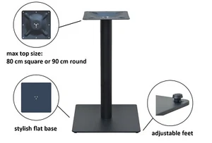 black cast iron flat table base dining restaurant pub square - FREE DELIVERY - Picture 1 of 6