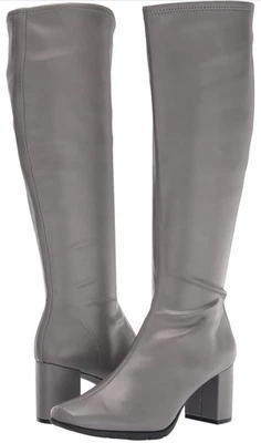 NIB Aerosoles Womens Gray Micah Knee High Boots Zip Retro 70s Go Go Vegan 9.5 M - Image 1 of 4