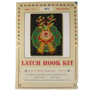 ZFFLYH Weihnachten Hirsch Rentier Kranz Riegel Haken Set ZD203 20X15 Zoll 52x38cm Teppich - Bild 1 von 6