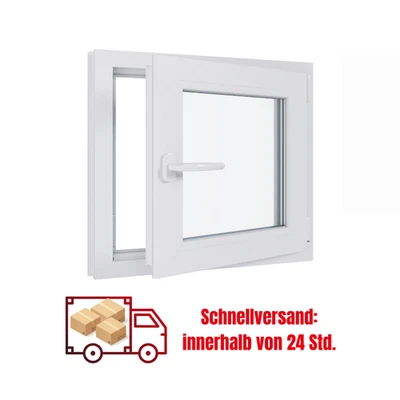 Kunststoff Fenster Kellerfenster Dreh Kipp 2 3 fach weiß anthrazit - alle Größen - Bild 1 von 4