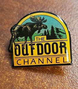 Vintage Anstecknadel Hutnadel goldfarben The Outdoor Channel Elch - Bild 1 von 2