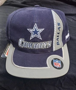 VINTAGE Dallas Cowboys Puma Mütze Cap schwarz und silber NFL Football - Bild 1 von 4
