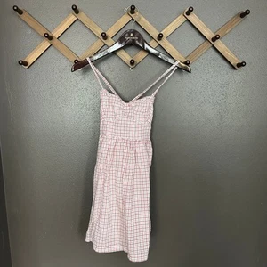 Abercrombie Kids sundress plaid red and blue size girls 5/6 - Picture 1 of 5