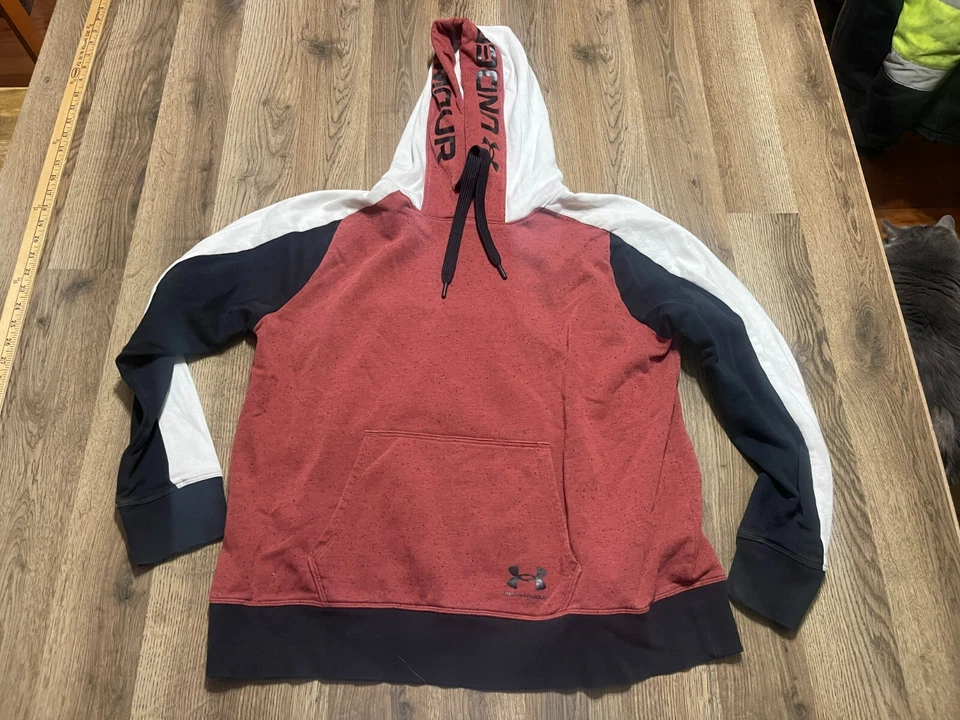 Sudadera con Capucha Under Armour, Niño Talla XL, Naranja Negro Blanco, Pullover, Manga Larga Foto 1 de 4