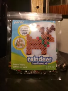 Perler Brown Reindeer 227 Fused Bead Kit New - Picture 1 of 2