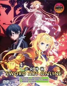 Anime Sword Art Online Complete Season 1 - 3 + Movie + 2 Ova ENGLISH DVD Box Set - Bild 1 von 2