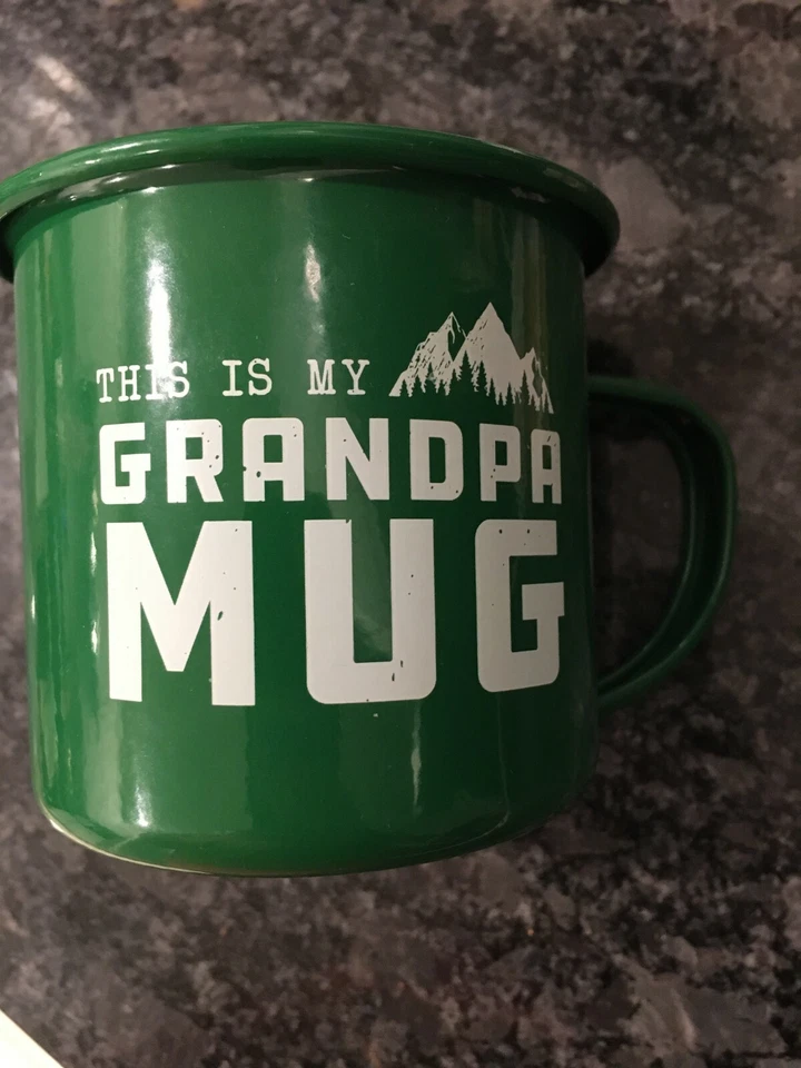 This is My Grandpa Mug green metal tin mountain - Image 1 of 1