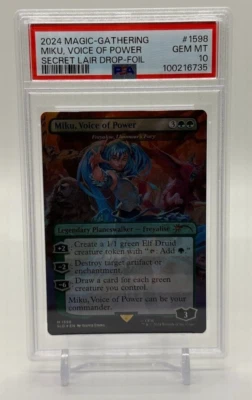 2024 Magic the Gathering Secret Lair Miku, Voice of Power Foil PSA 10 - Image 1 of 2