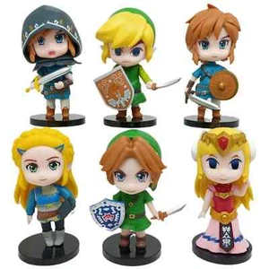 6pcs/set The Legend of Zelda link Gacha 10cm ✅Action Figure✅Collection Model Toy - Picture 1 of 9