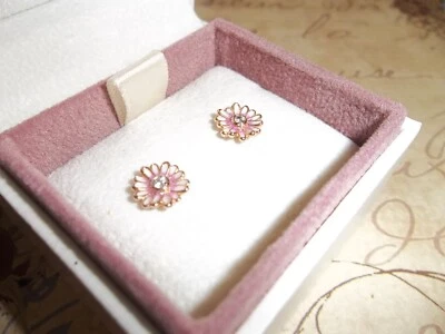 Genuine Authentic Pandora Rose Gold Pink Daisy Flower Stud Earrings 288773C01 - Image 1 of 2