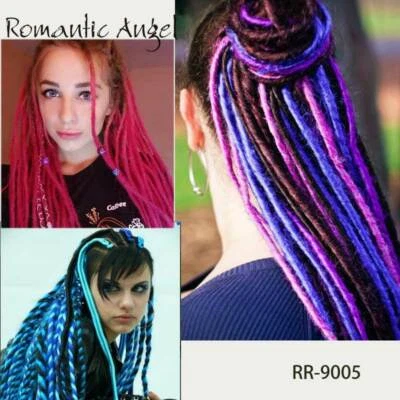 Extensiones de rastas sintéticas SE o DE, 20 pulgadas, rastas coloridas Foto 1 de 4