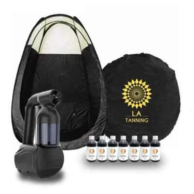 LA TANNING COMPANY Spray Tanning Tan.Handy Kit - Machine/ Tent & Tanning Solution- Worth £190.00!