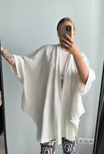 OSKA 100% Leinen Sakko in weiß one size - Bild 1 von 16