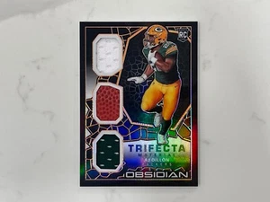 2020 Panini Obsidian Trifecta Materials RC AJ Dillon Electric Etch Orange 7/75 - Picture 1 of 3