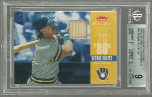 ROBIN YOUNT 2006 FLEER GREATS OF THE GAME GU BAT RELIC BGS 9 MILWAUKEE BREWERS - Picture 1 of 2