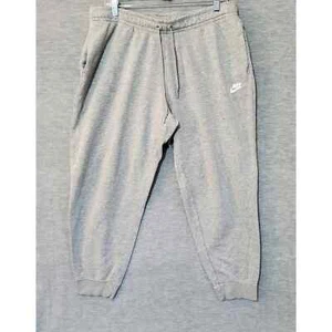 Nike Joggers Mens XL Gray Sportwear Logo Drawstring Sweatpants - Picture 1 of 8