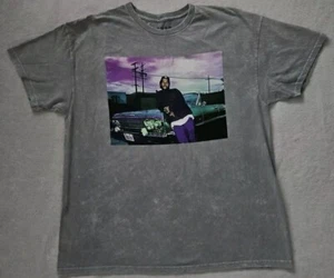Camiseta ICE CUBE Para Hombre Retro Años 80 Gráfica Burnout Sobre Teñida Gris Talla XL - Imagen 1 de 7