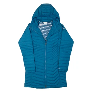 COLUMBIA Omni Heat Lightweight Insulated Womens Puffer Coat Blue Hooded S - Picture 1 of 6