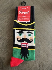 New Men's NUTCRACKER Novelty Christmas Socks PARQUET BRAND Shoe Size 6-12.5 - Picture 1 of 4