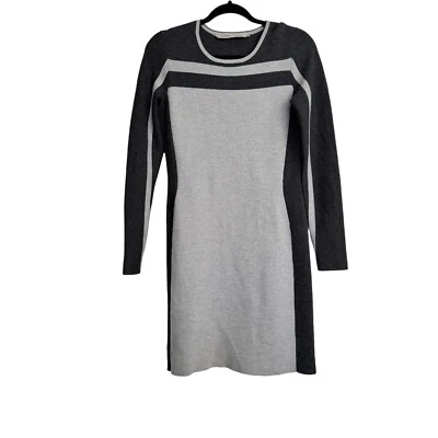 Vestido Suéter Athleta Boreal Talla S Manga Larga Mezcla Lana Gris Informal Foto 1 de 4