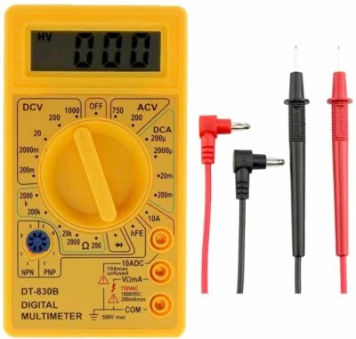 Digital Multimeter DT830B Messgerät inkl. Prüfkabel Messgerät Widerstand Spannug - Bild 1 von 4